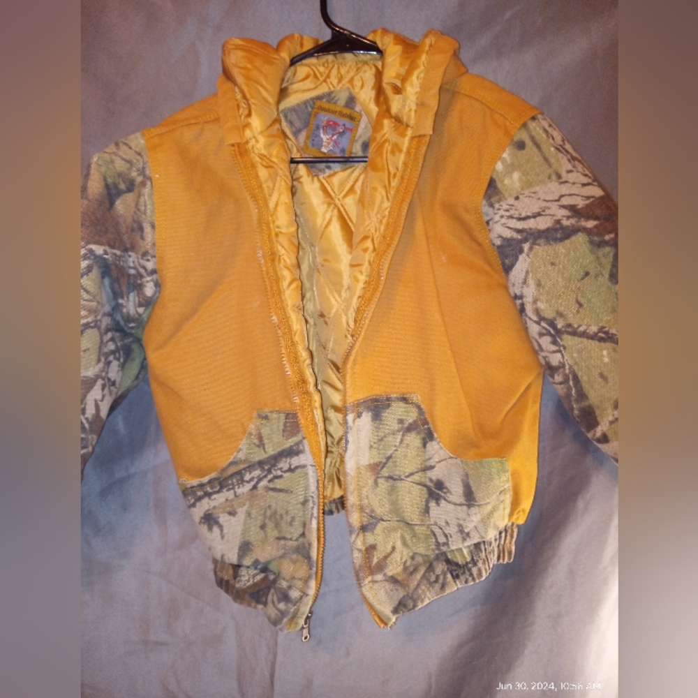 Outdoor habitat boys brown and camo jacket